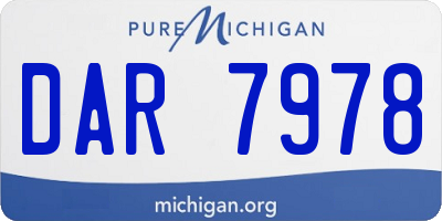 MI license plate DAR7978