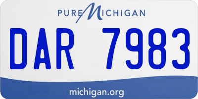 MI license plate DAR7983