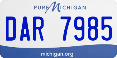 MI license plate DAR7985