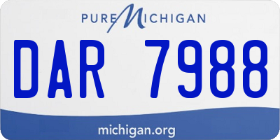 MI license plate DAR7988