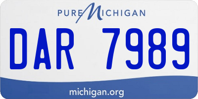 MI license plate DAR7989