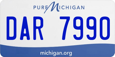 MI license plate DAR7990