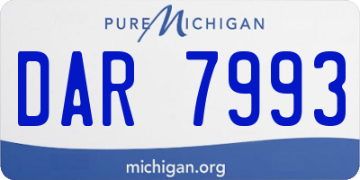 MI license plate DAR7993