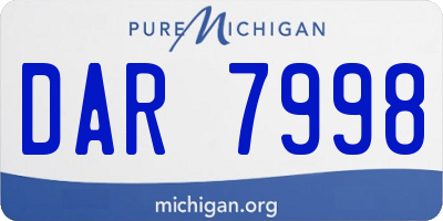 MI license plate DAR7998