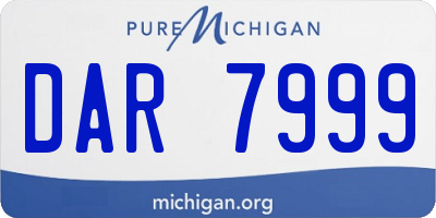 MI license plate DAR7999