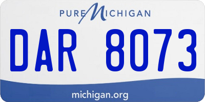 MI license plate DAR8073