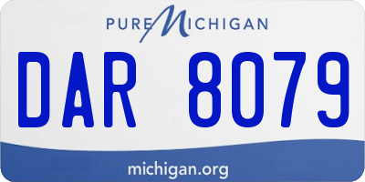 MI license plate DAR8079