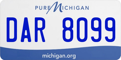 MI license plate DAR8099