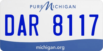 MI license plate DAR8117