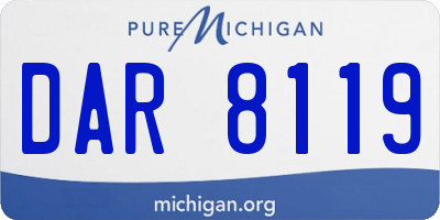 MI license plate DAR8119