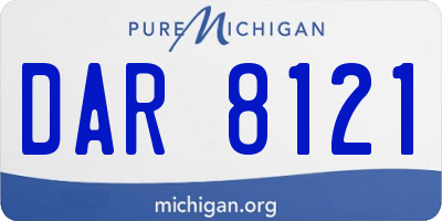MI license plate DAR8121