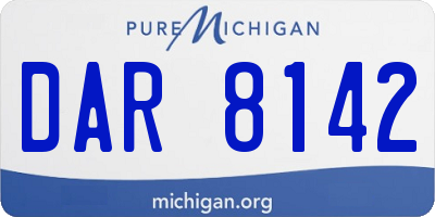 MI license plate DAR8142
