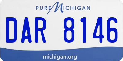 MI license plate DAR8146
