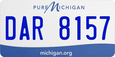MI license plate DAR8157
