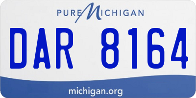 MI license plate DAR8164