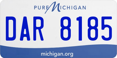 MI license plate DAR8185