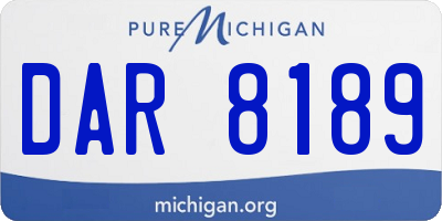 MI license plate DAR8189