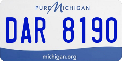 MI license plate DAR8190