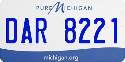 MI license plate DAR8221