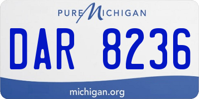MI license plate DAR8236
