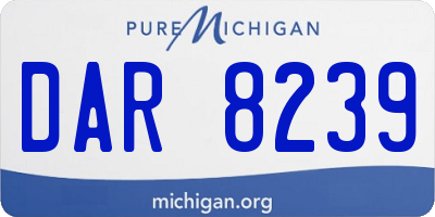 MI license plate DAR8239