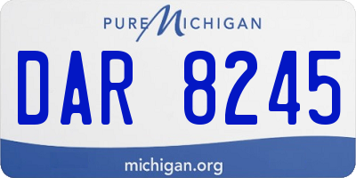 MI license plate DAR8245