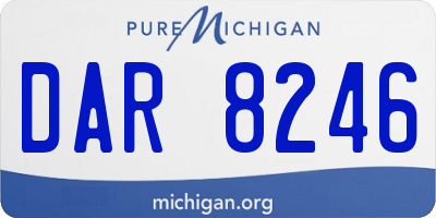MI license plate DAR8246