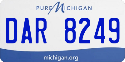 MI license plate DAR8249