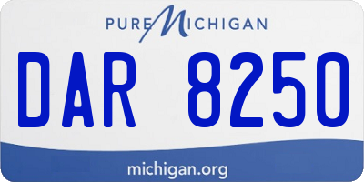 MI license plate DAR8250