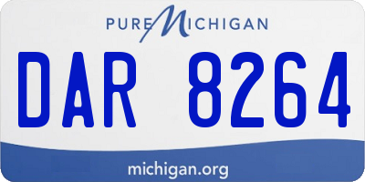 MI license plate DAR8264