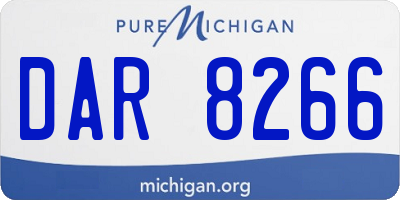 MI license plate DAR8266