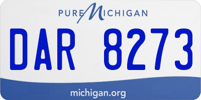 MI license plate DAR8273