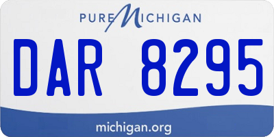 MI license plate DAR8295