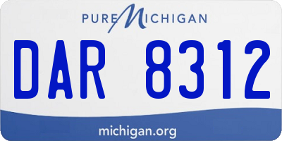 MI license plate DAR8312