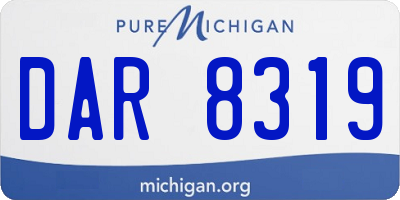 MI license plate DAR8319