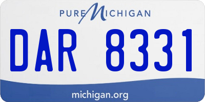 MI license plate DAR8331