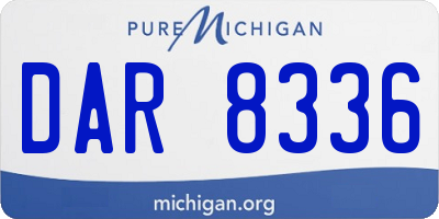 MI license plate DAR8336