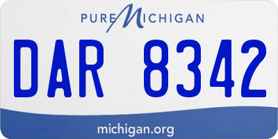 MI license plate DAR8342