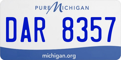 MI license plate DAR8357