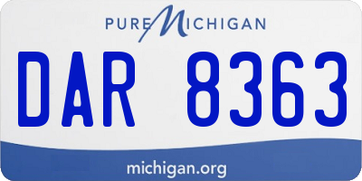 MI license plate DAR8363
