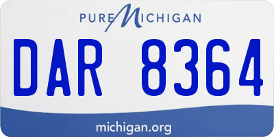 MI license plate DAR8364