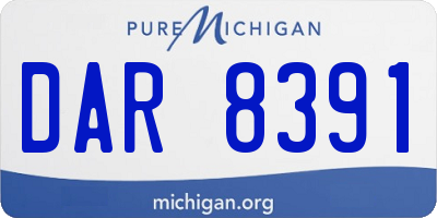 MI license plate DAR8391