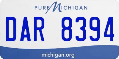 MI license plate DAR8394