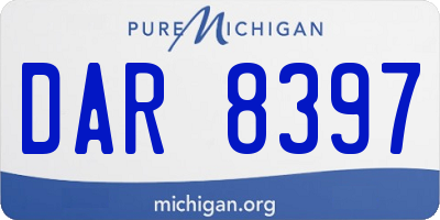 MI license plate DAR8397