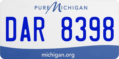 MI license plate DAR8398