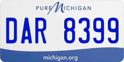 MI license plate DAR8399