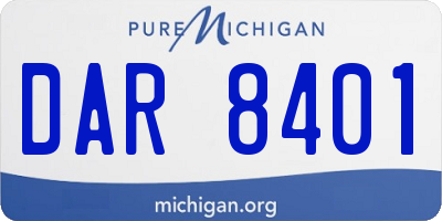 MI license plate DAR8401