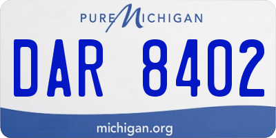 MI license plate DAR8402
