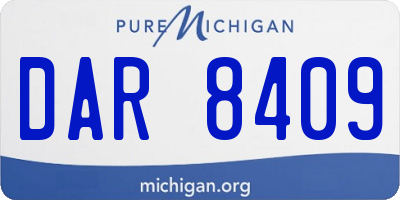MI license plate DAR8409