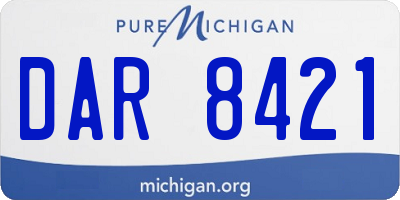MI license plate DAR8421